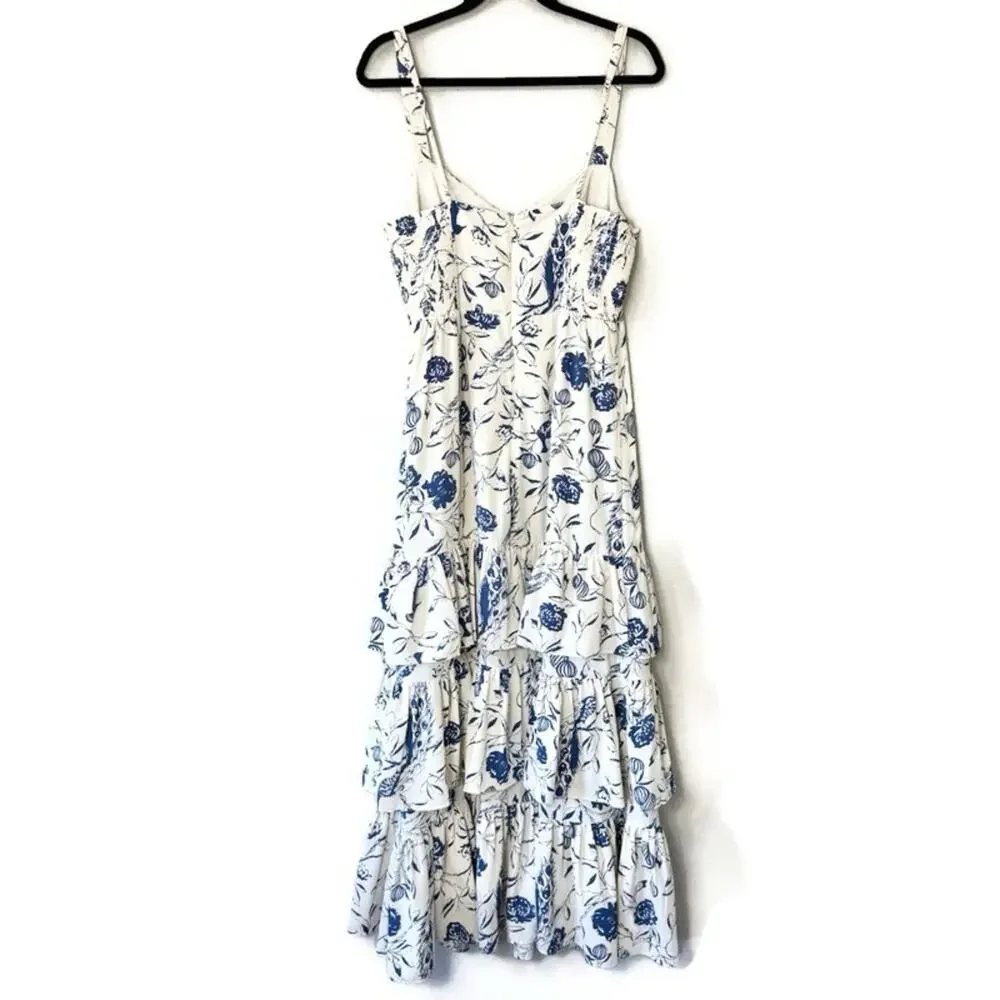 Abercrombie Drama Ruffle Tiered Maxi Dress Size Large Petite